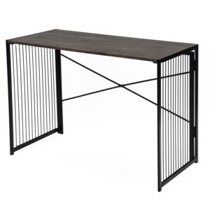 Folding Desk Walnut and Black Folding Desk Walnut and Black